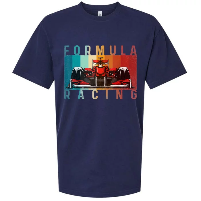 Retro Vintage Formula Racing Lovers Race Car Fan Sueded Cloud Jersey T-Shirt