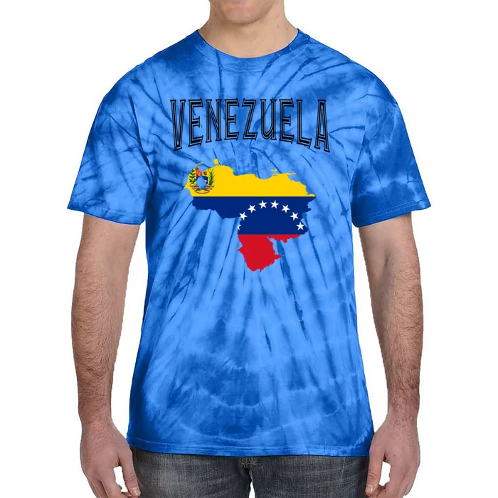 Retro Venezuela Flag Vintage Throwback Athletic Gift Tie-Dye T-Shirt