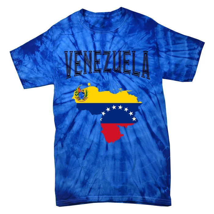 Retro Venezuela Flag Vintage Throwback Athletic Gift Tie-Dye T-Shirt