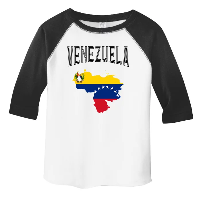 Retro Venezuela Flag Vintage Throwback Athletic Gift Toddler Fine Jersey T-Shirt