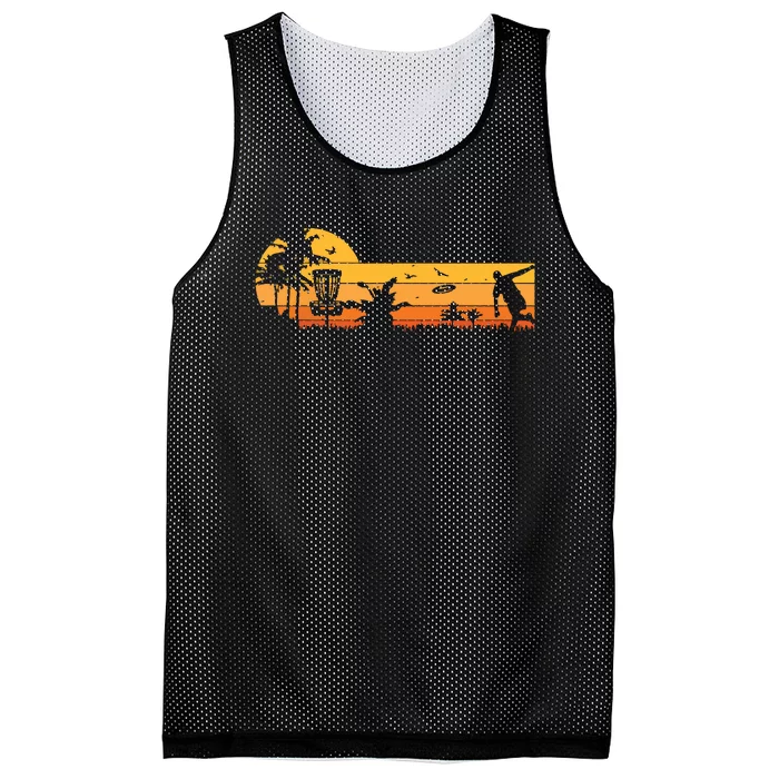 Retro Vintage Frisbee Golf Player Design | Disc Golf Mesh Reversible Basketball Jersey Tank