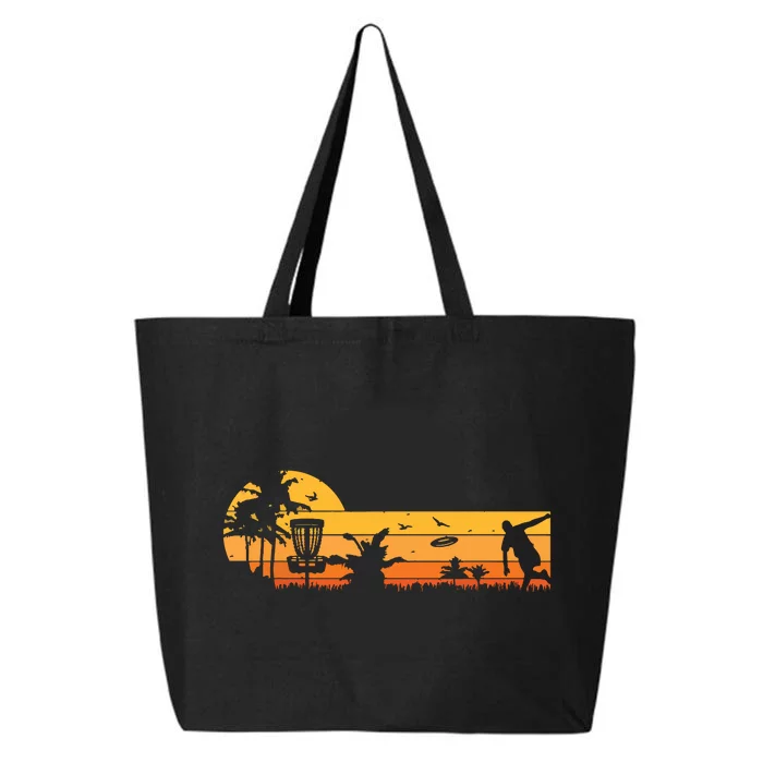 Retro Vintage Frisbee Golf Player Design | Disc Golf 25L Jumbo Tote