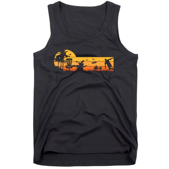 Retro Vintage Frisbee Golf Player Design | Disc Golf Tank Top