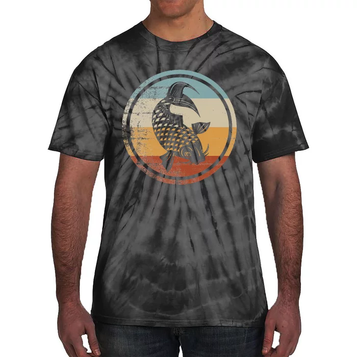 Retro Vintage Fishing Fish Design Koi Fish Tie-Dye T-Shirt