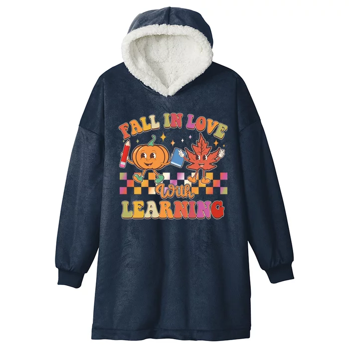 Retro Vintage Fall In Love With Learning Hooded Wearable Blanket