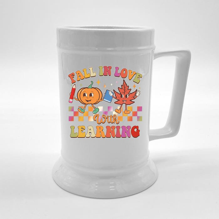 Retro Vintage Fall In Love With Learning Front & Back Beer Stein