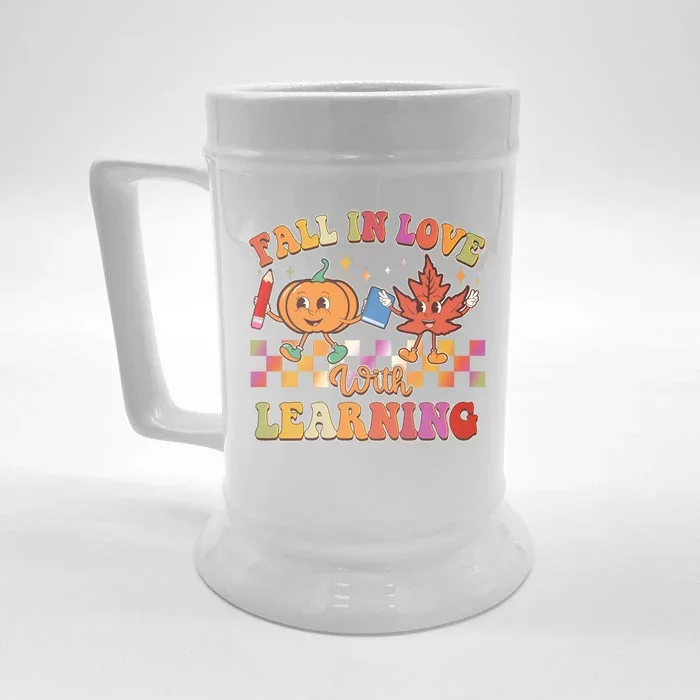 Retro Vintage Fall In Love With Learning Front & Back Beer Stein