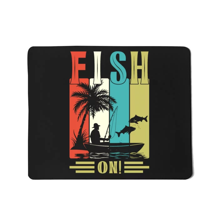 Retro Vintage Fishing Graphic Mousepad