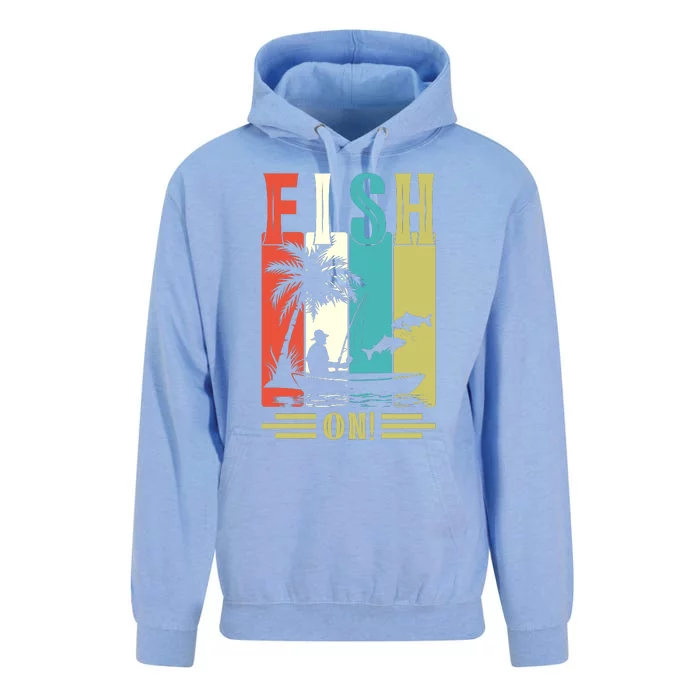 Retro Vintage Fishing Graphic Unisex Surf Hoodie