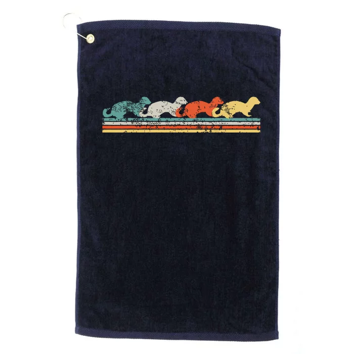 Retro Vintage Ferret Platinum Collection Golf Towel