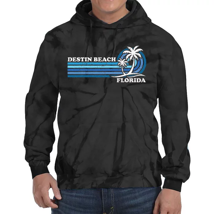 Retro Vintage Family Vacation Florida Destin Beach Tie Dye Hoodie