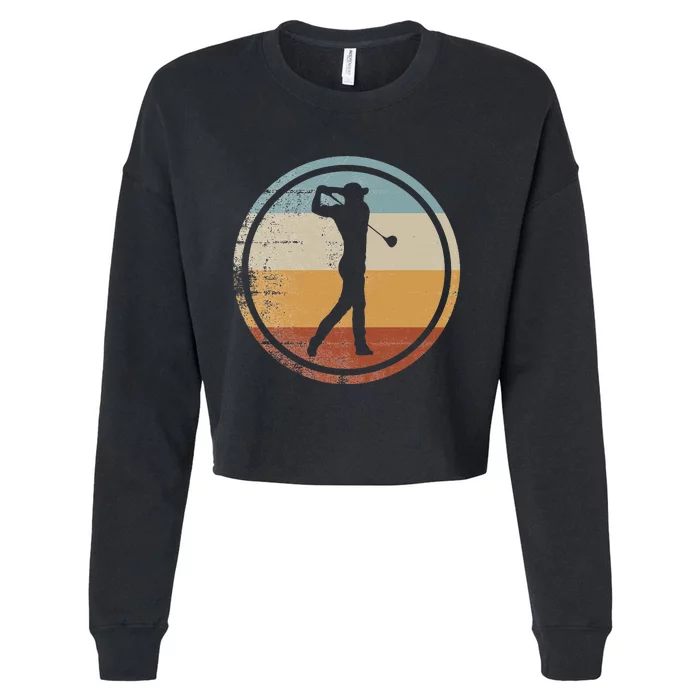 Retro Vintage Golfer Design Golf Pullover Hoodie Cropped Pullover Crew