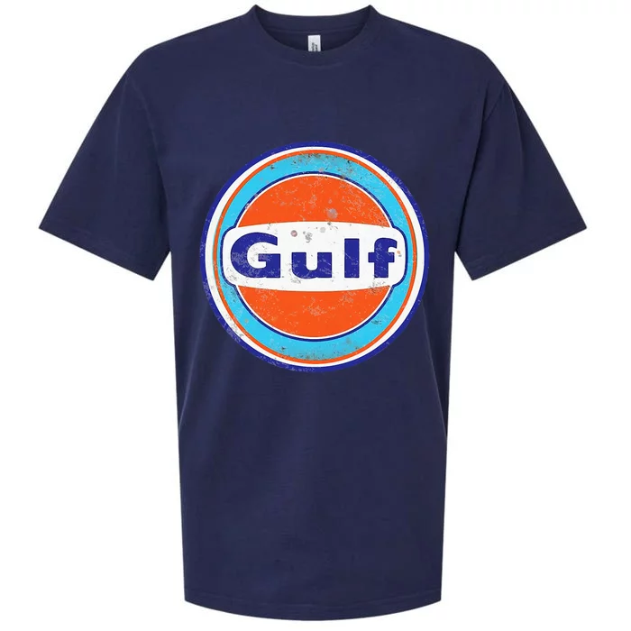 Retro Vintage Gas Station Gulf Motor Oil Car Bikes Sueded Cloud Jersey T-Shirt