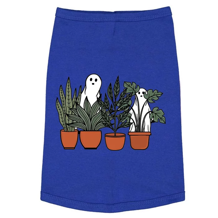 Retro Vintage Ghost Plant Lady Halloween Plants And Ghosts Funny Gift Doggie Tank