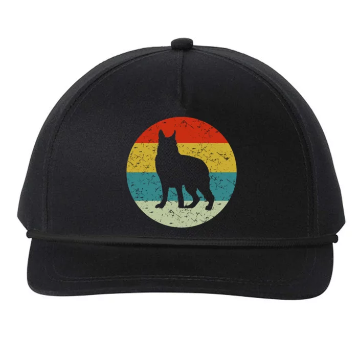 Retro Vintage German Shepherd Snapback Five-Panel Rope Hat