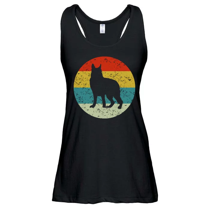 Retro Vintage German Shepherd Ladies Essential Flowy Tank