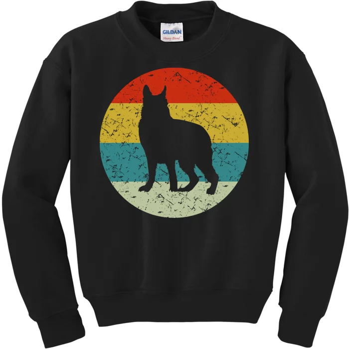 Retro Vintage German Shepherd Kids Sweatshirt