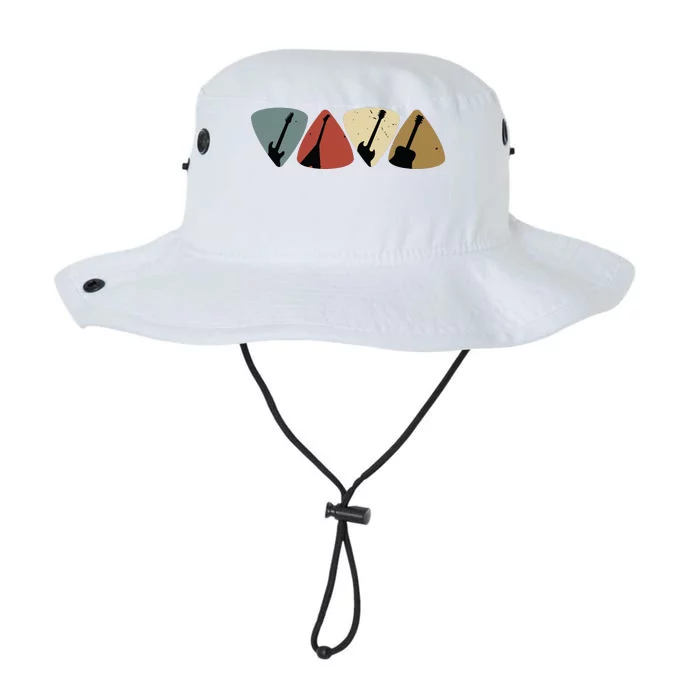 Retro Vintage Guitar Pick Player Guitarist Bassist Musician Legacy Cool Fit Booney Bucket Hat