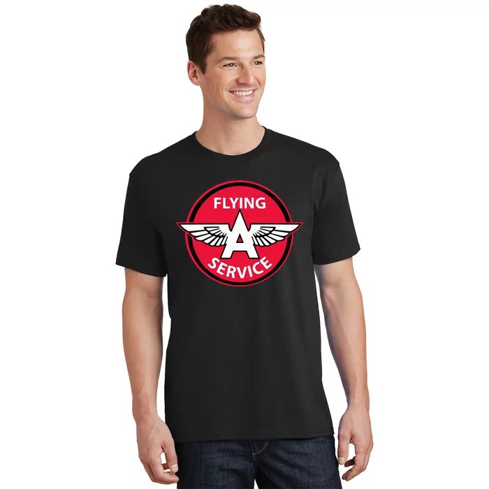 Retro Vintage Gas Station Flying A Service Motor Oil Car T-Shirt