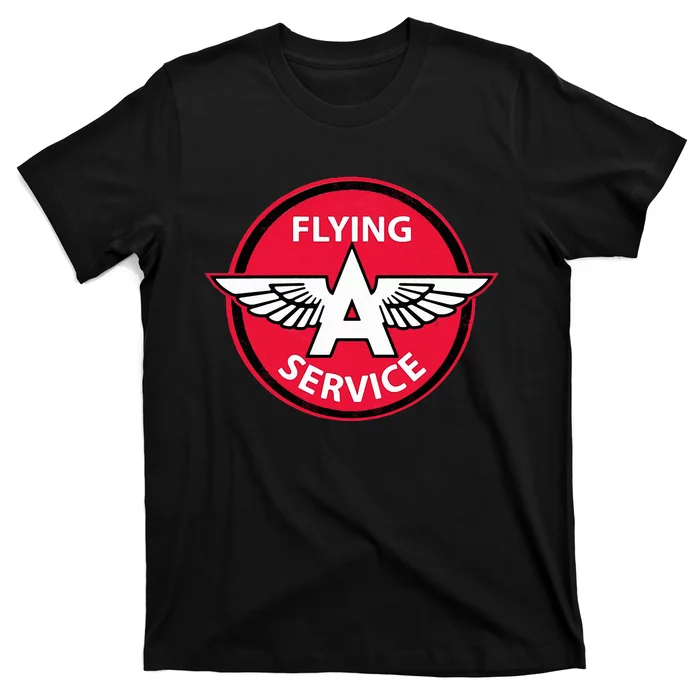 Retro Vintage Gas Station Flying A Service Motor Oil Car T-Shirt