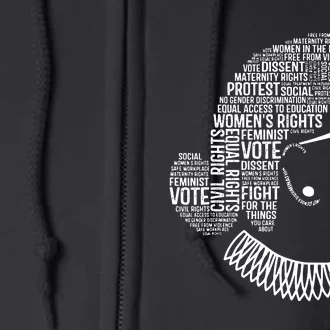 Rights Vote Gift Feminist Quotes Feminism VNeck Full Zip Hoodie