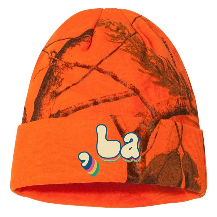 Retro Vintage Groovy Comma La Kammala Funny Political Kati - 12in Camo Beanie