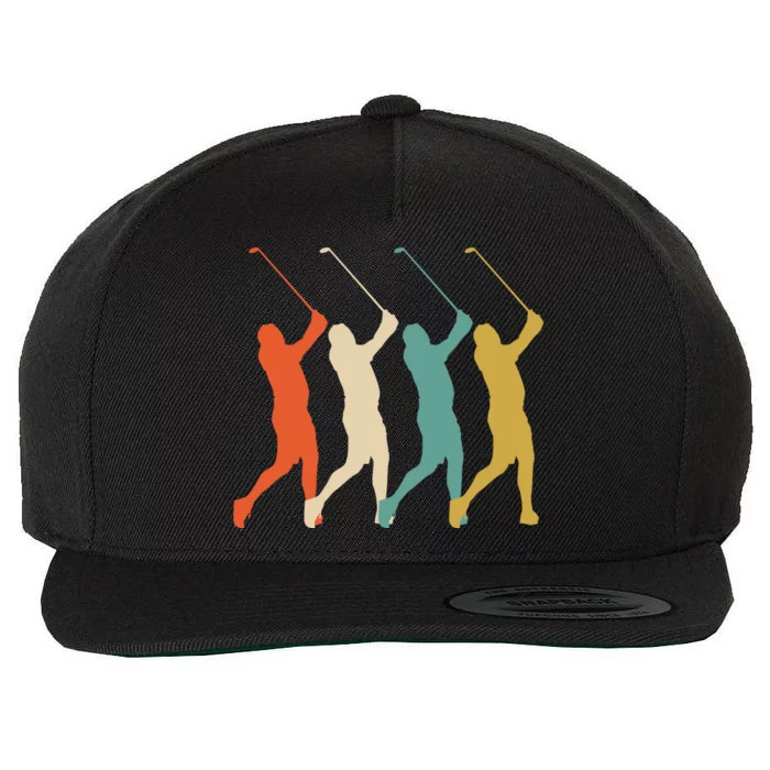 Retro Vintage Golf Lover Wool Snapback Cap