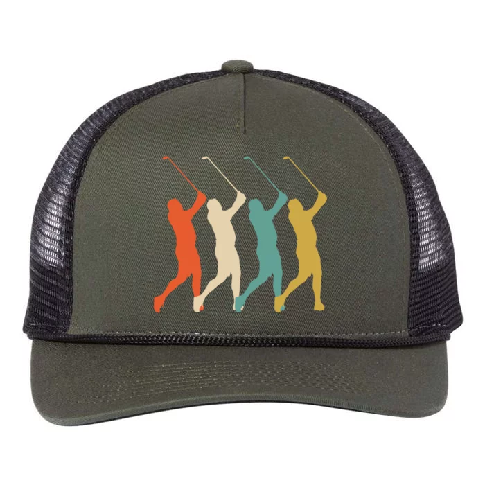 Retro Vintage Golf Lover Retro Rope Trucker Hat Cap