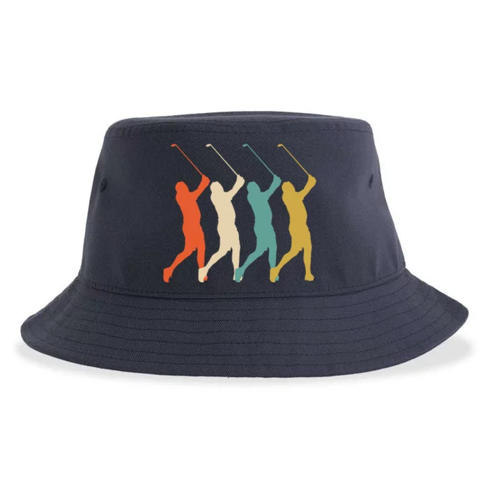 Retro Vintage Golf Lover Sustainable Bucket Hat