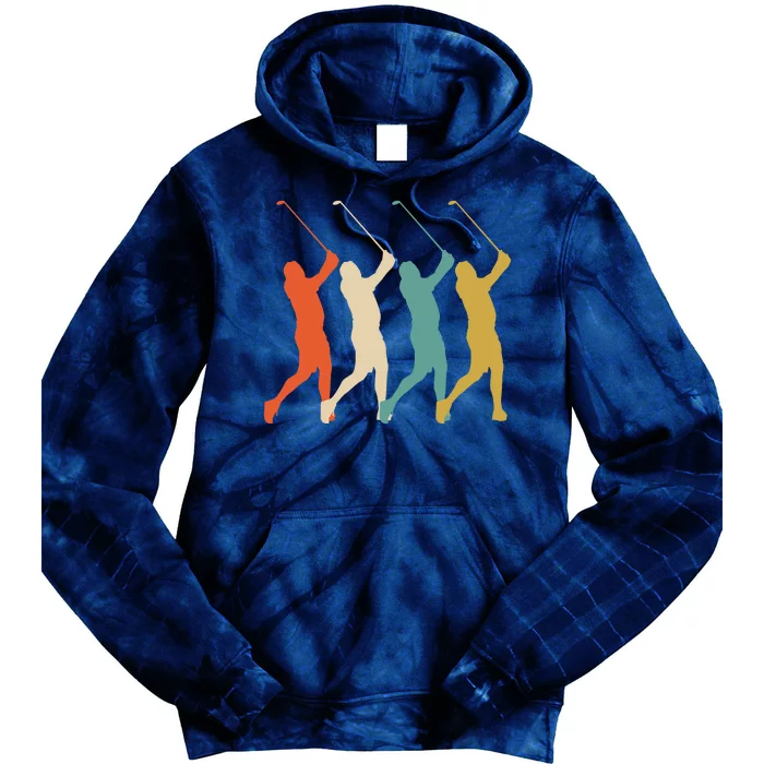 Retro Vintage Golf Lover Tie Dye Hoodie