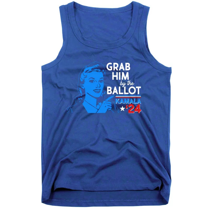 Retro Vintage Grab Him The Ballot Kamala Harris 2024 Tank Top