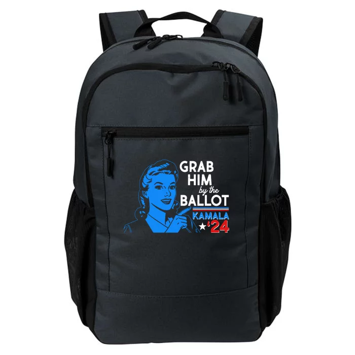 Retro Vintage Grab Him The Ballot Kamala Harris 2024 Daily Commute Backpack