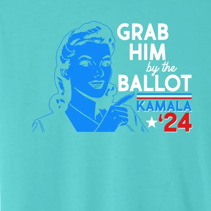 Retro Vintage Grab Him The Ballot Kamala Harris 2024 ChromaSoft Performance T-Shirt