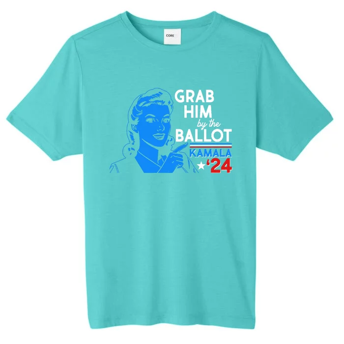 Retro Vintage Grab Him The Ballot Kamala Harris 2024 ChromaSoft Performance T-Shirt