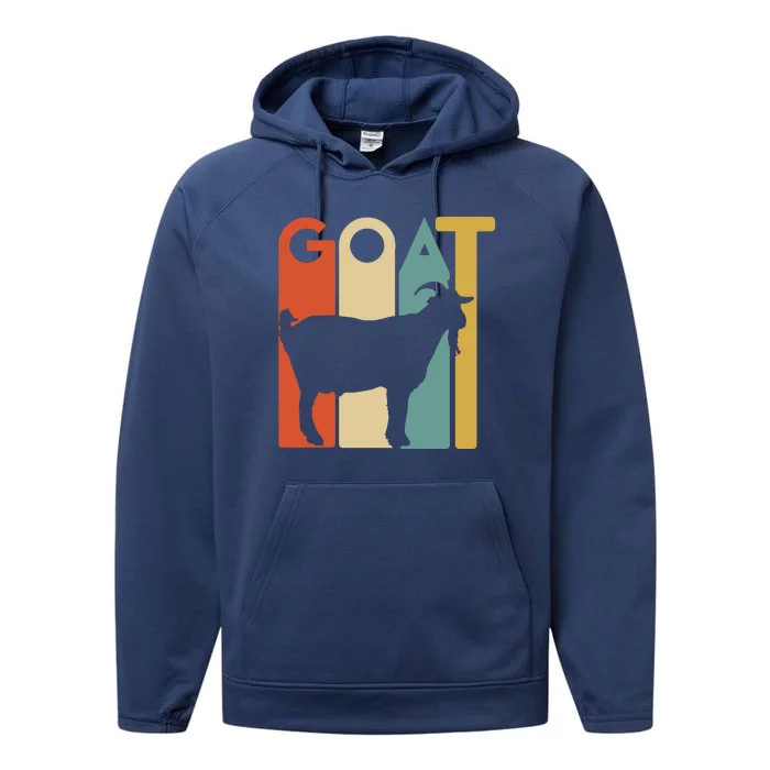 Retro Vintage Goat Tee Animal Goats Lover Gifts Performance Fleece Hoodie