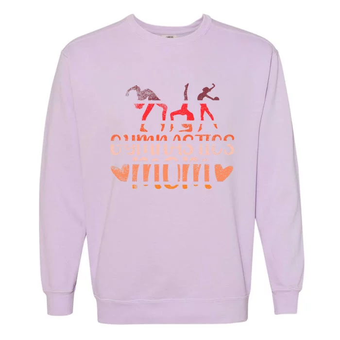 Retro Vintage Gymnastics Mom Gymnast MotherS Day Garment-Dyed Sweatshirt