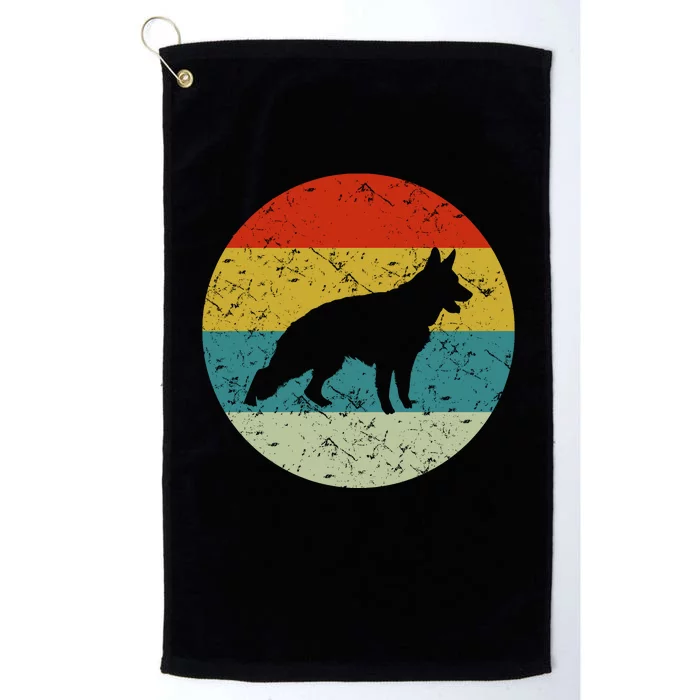 Retro Vintage German Shepherd Platinum Collection Golf Towel