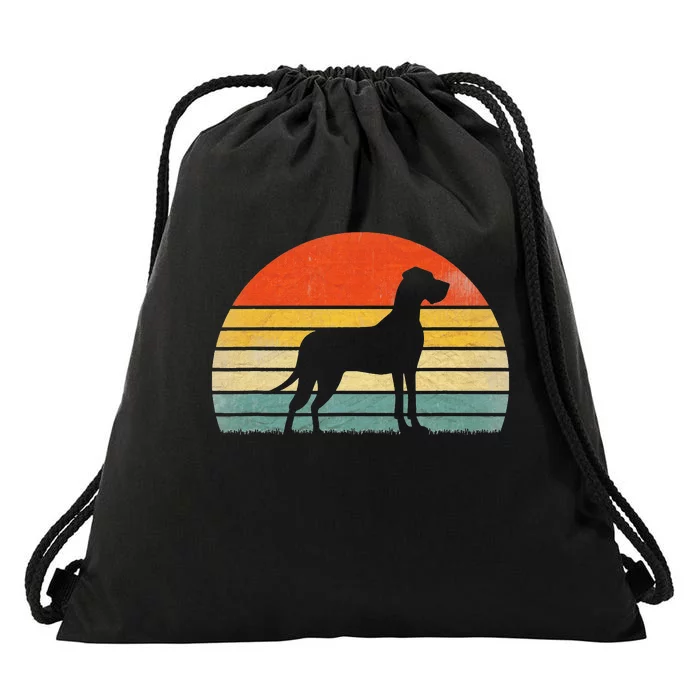 Retro Vintage Great Dane Dog Gift Drawstring Bag