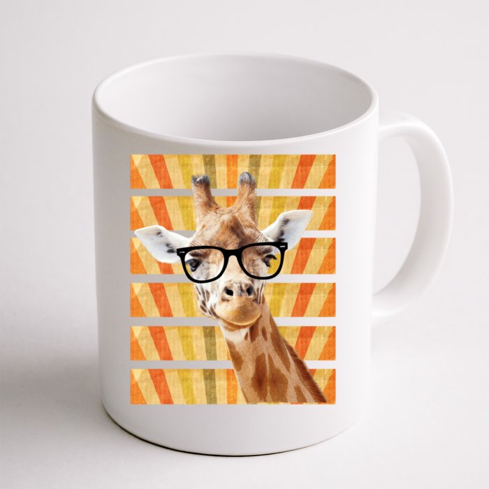 Retro Vintage Giraffe Sunglasses Funny Animal Lover Cool Gift Front & Back Coffee Mug