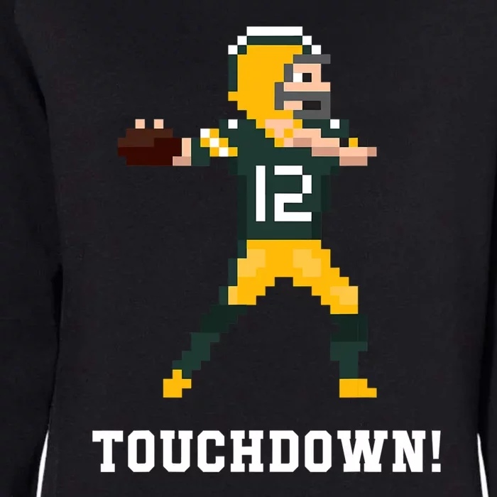 Retro Video Game Touchdown  Green Bay Football Womens California Wash Sweatshirt