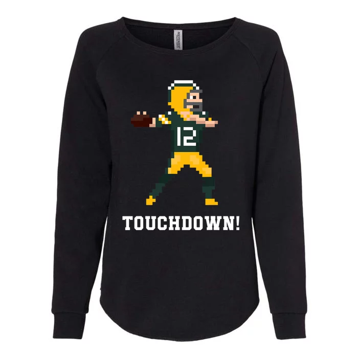 Retro Video Game Touchdown  Green Bay Football Womens California Wash Sweatshirt