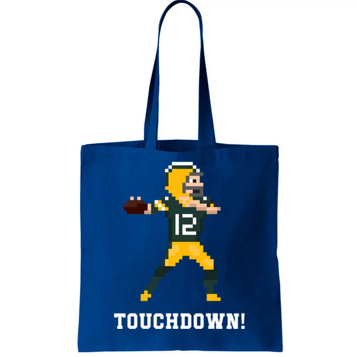 Retro Video Game Touchdown  Green Bay Football Tote Bag