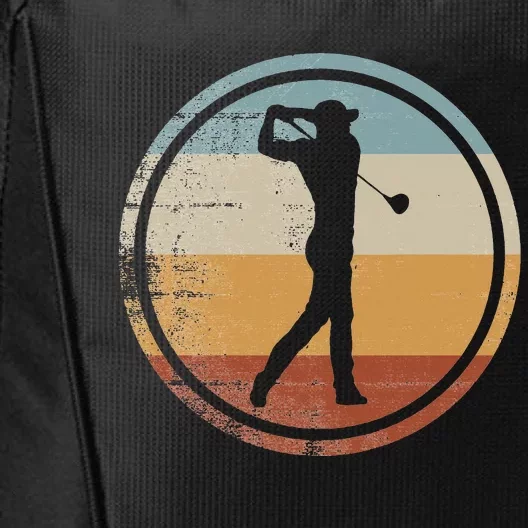 Retro Vintage Golfer Design Golf coach City Backpack