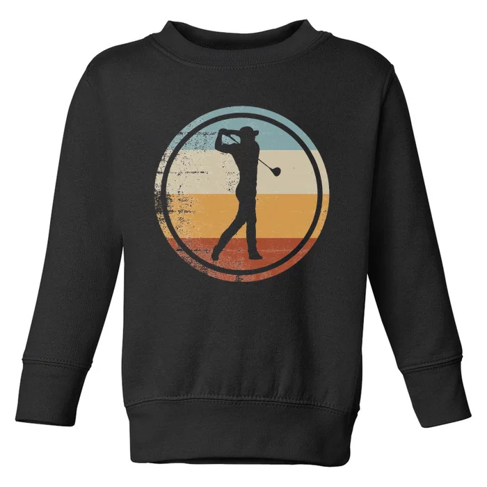 Retro Vintage Golfer Design Golf coach Toddler Sweatshirt