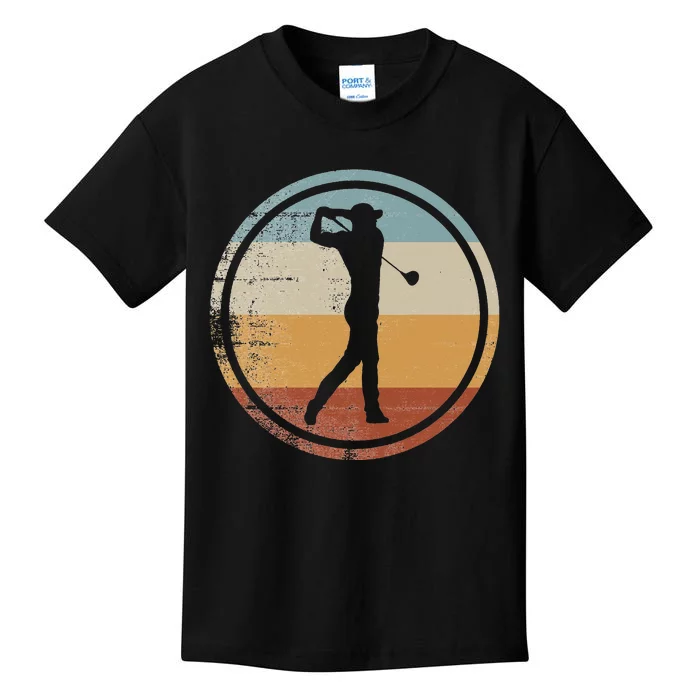 Retro Vintage Golfer Design Golf coach Kids T-Shirt