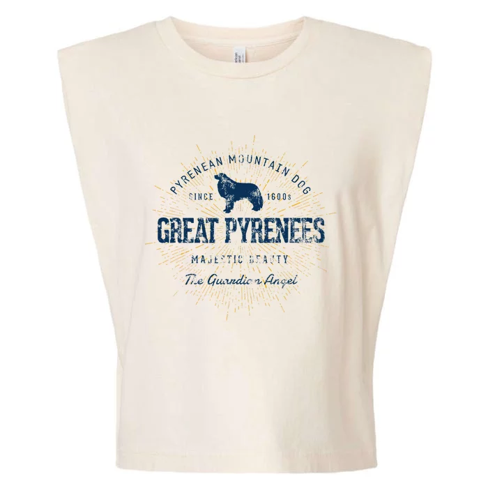 Retro Vintage Great Pyrenees Garment-Dyed Women's Muscle Tee