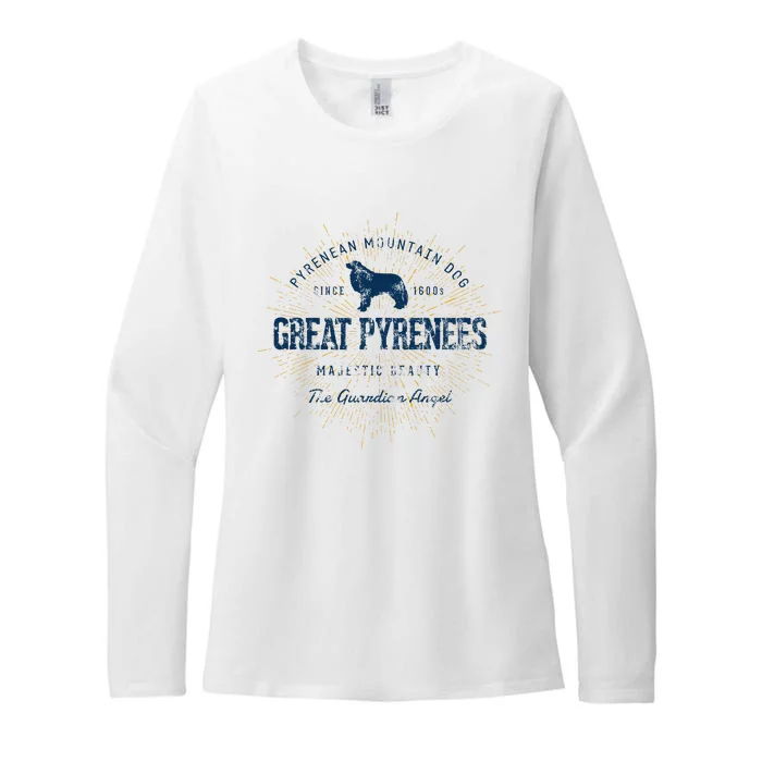 Retro Vintage Great Pyrenees Womens CVC Long Sleeve Shirt