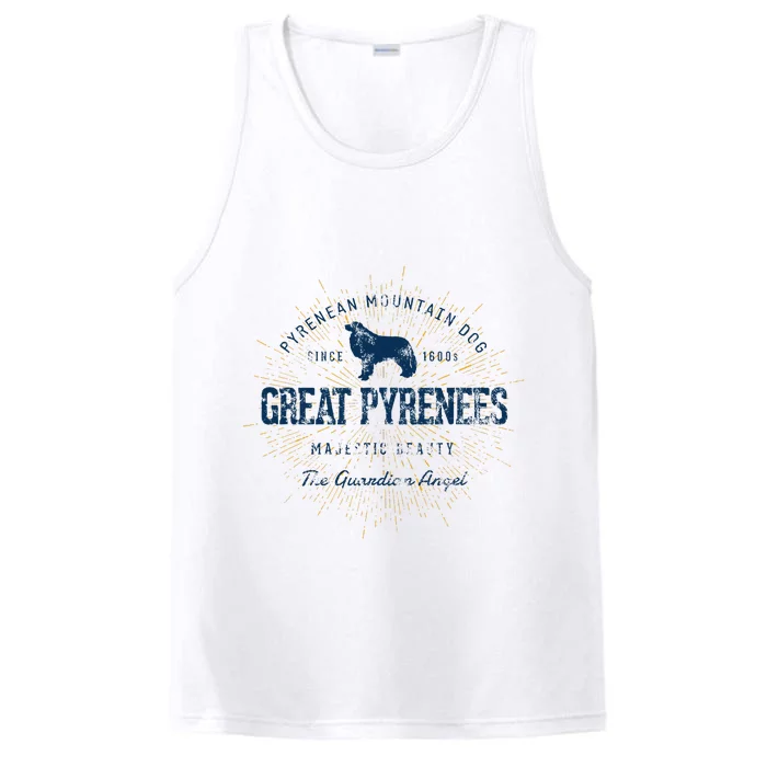 Retro Vintage Great Pyrenees Performance Tank