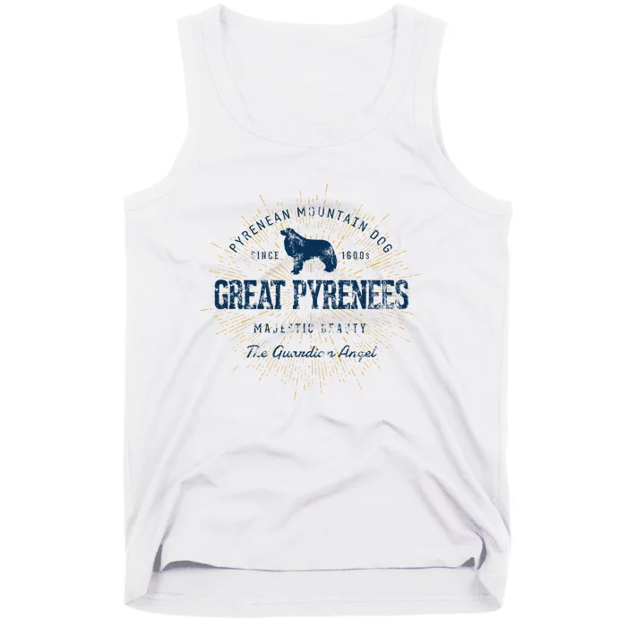 Retro Vintage Great Pyrenees Tank Top