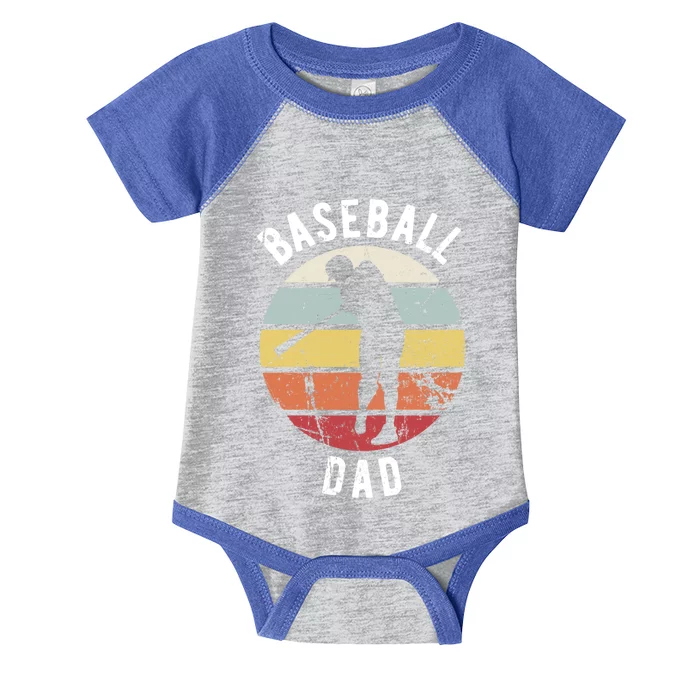 Retro Vintage Gift Sports Fan Gift Funny Baseball Dad Gift Infant Baby Jersey Bodysuit